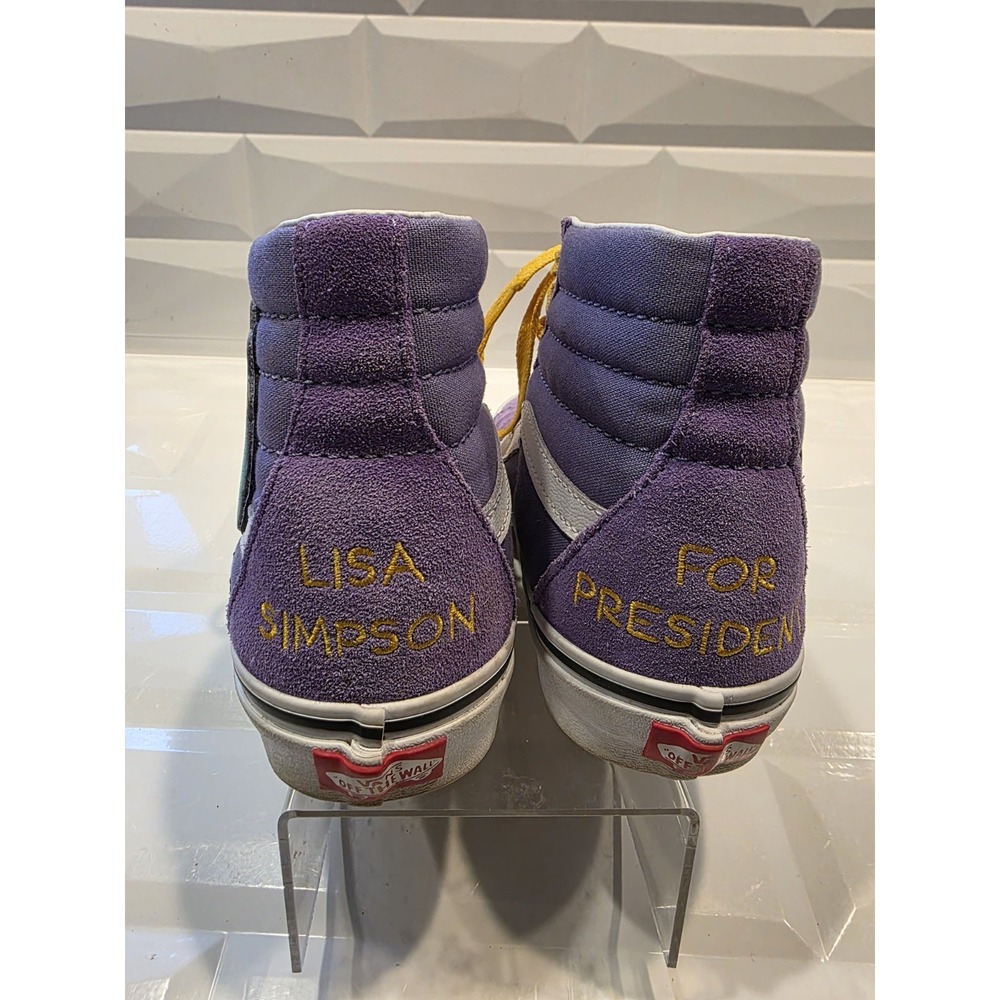 Vans Sk8-Hi The Simpsons Sneakers Lisa Simpson For President Shoes Size M5.5 W7 - Picture 16 of 16